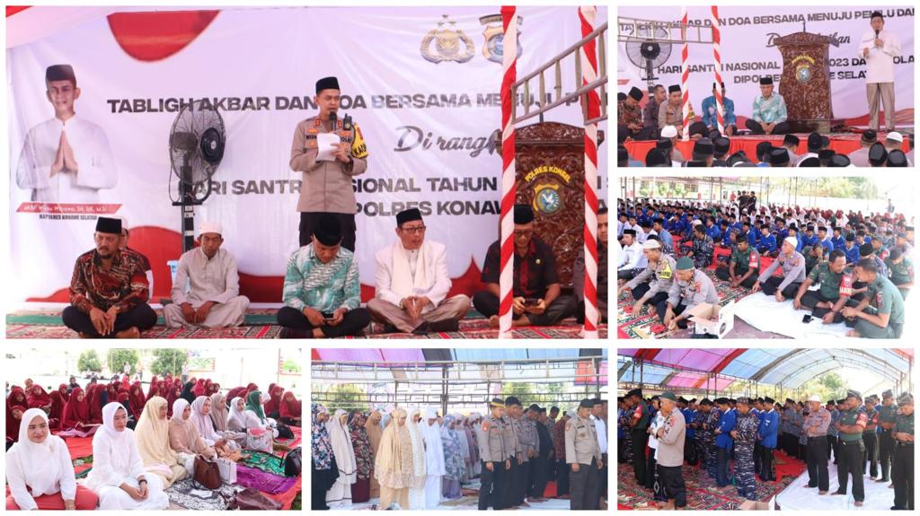 Polres Konawe Selatan Gelar Tablig Akbar dan Doa Bersama Pemilu Damai 2024