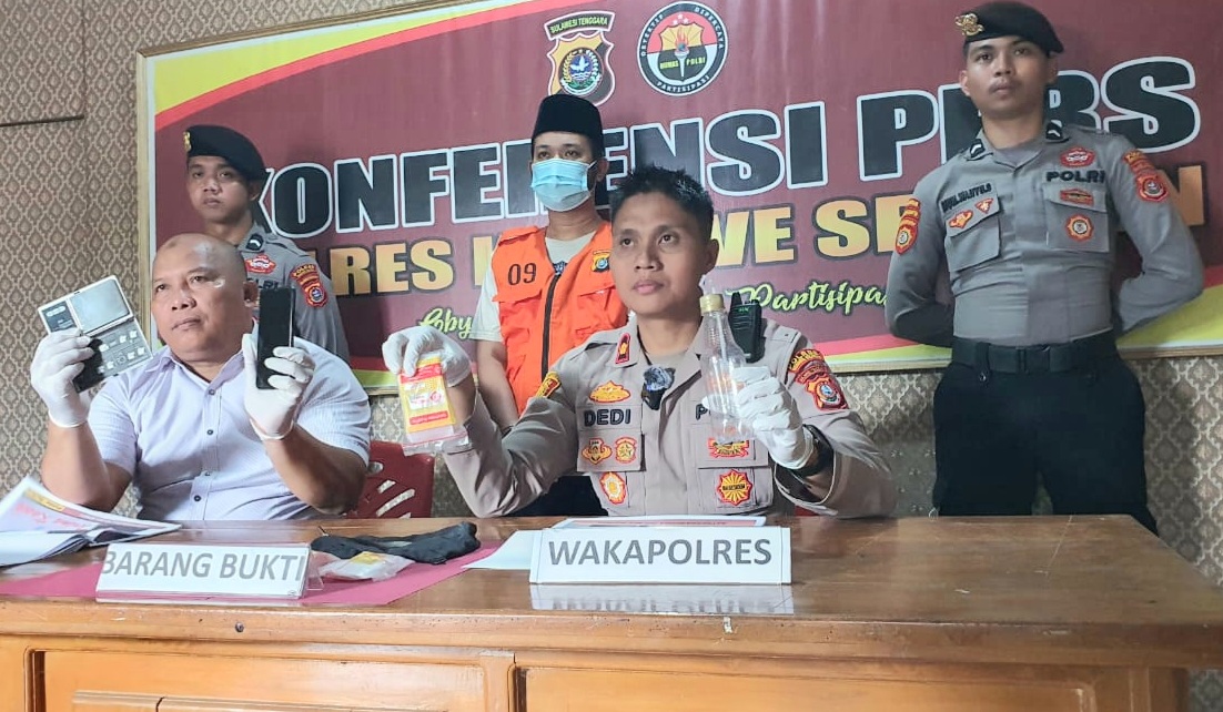 Kembali Ungkap Peredaran Narkoba, Polisi Konawe Selatan Tangkap Terduga Pelaku dan BB 5 Gram Sabu