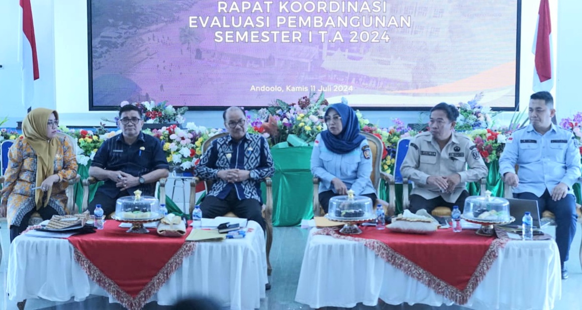 Pemda Konawe Selatan Gelar Evaluasi Pembangunan Semester I, Capaian PAD Empat Dinas Minim