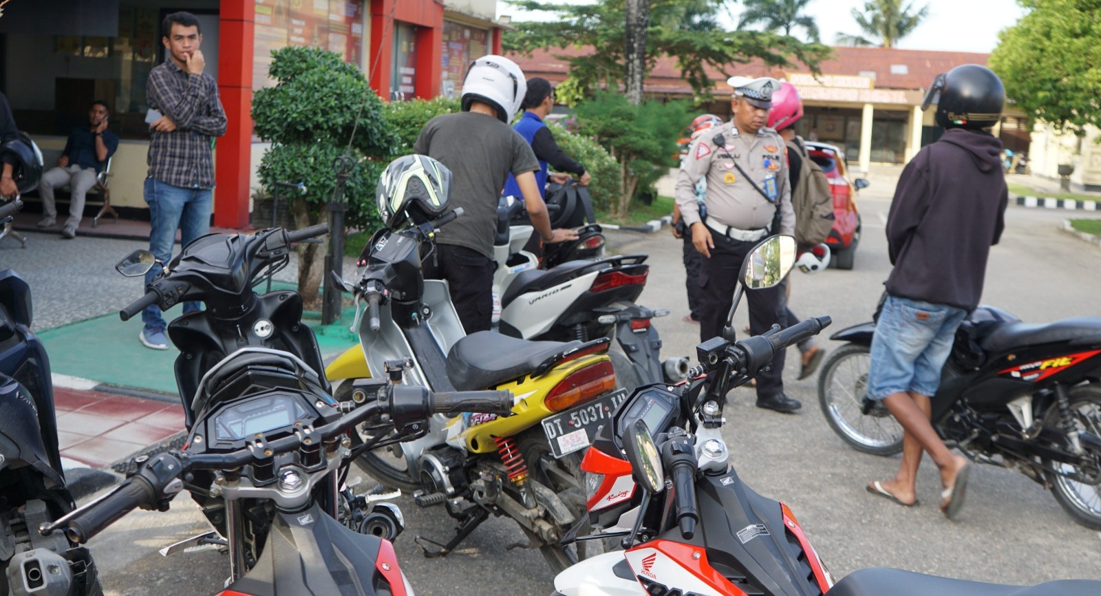 Puluhan Motor Terjaring Razia Operasi Patuh Anoa 2024 Polresta Kendari