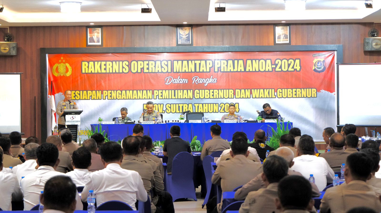 Rakernis Ops Mantap Praja Anoa 2024, Wakapolda Sultra Sampaikan Arahan Presiden Jokowi