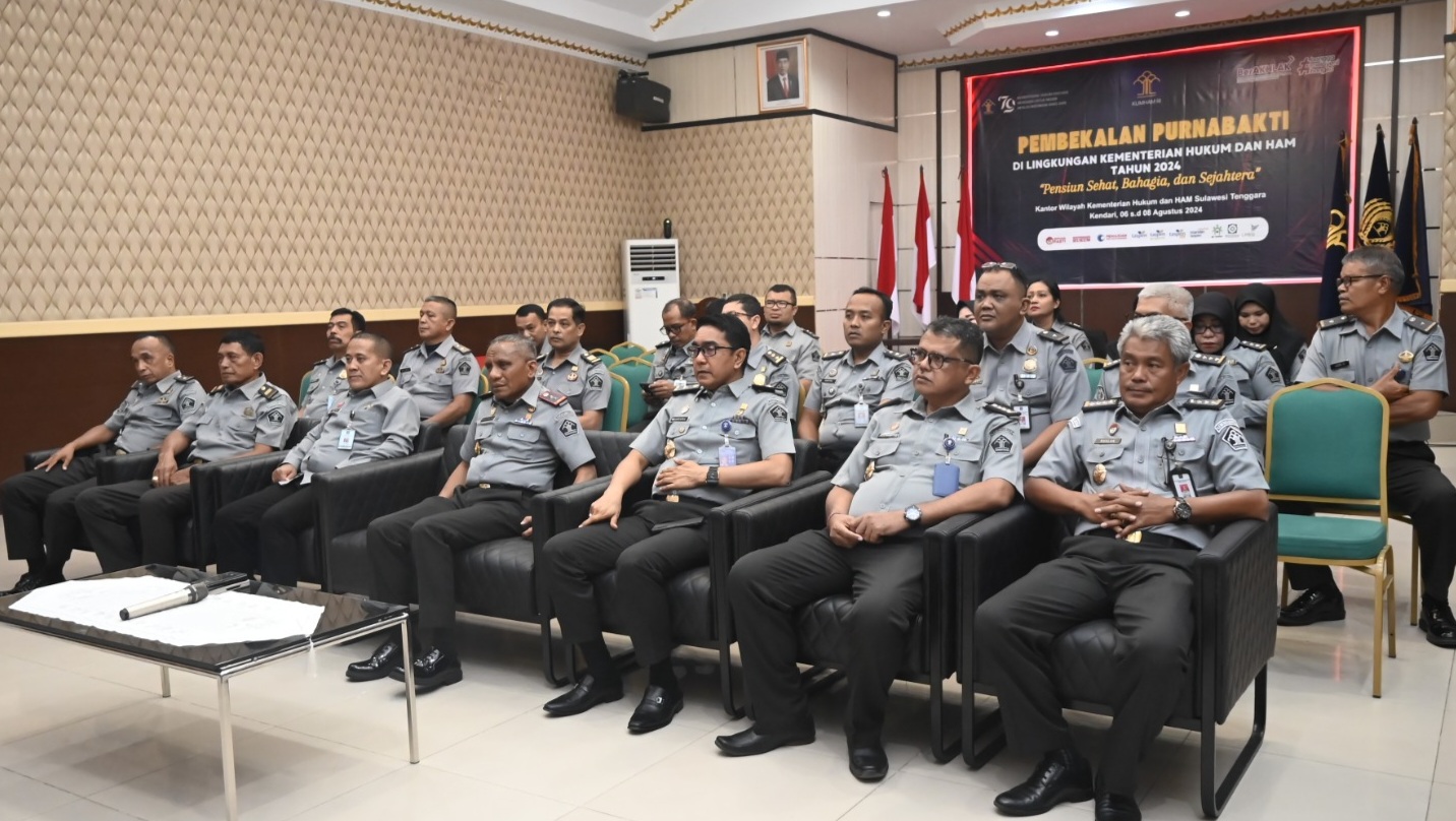 Kakanwil Kemenkumham Sultra Bersama Jajaran Ikuti Pembekalan Purnabakti "Pensiun Sehat, Bahagia dan Sejahtera"