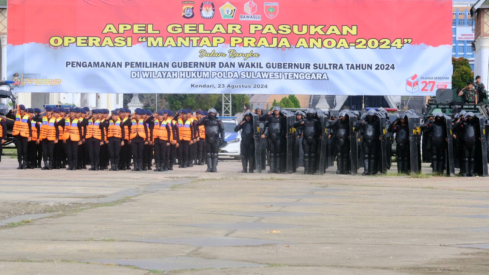 Polda Sultra Pastikan Pilgub Sultra Berjalan Aman dan Damai