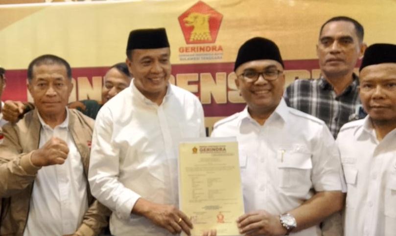 Pasangan Rajiun-Purnama Resmi Terima Rekomendasi Partai Gerindra Maju Pilbup Muna 2024