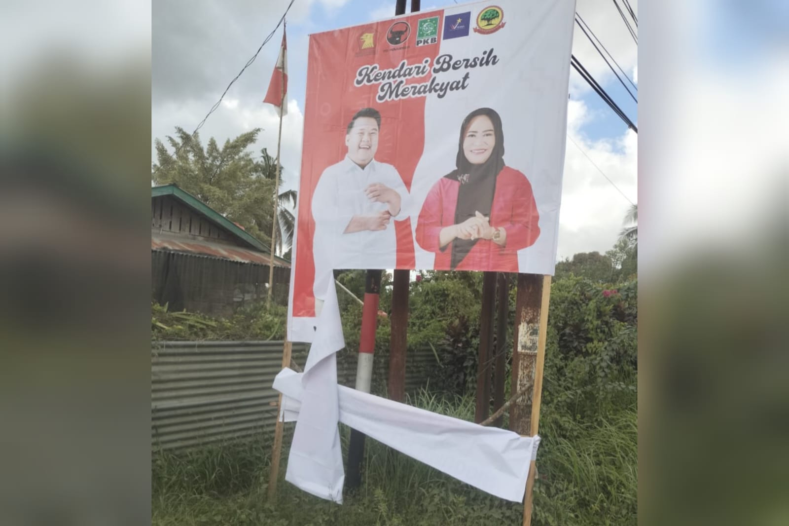 Baliho Yudhi-Nirna Dirusak, Tim Pemenangan: Tak Surutkan Semangat Perjuangan untuk Kendari Maju dan Aman