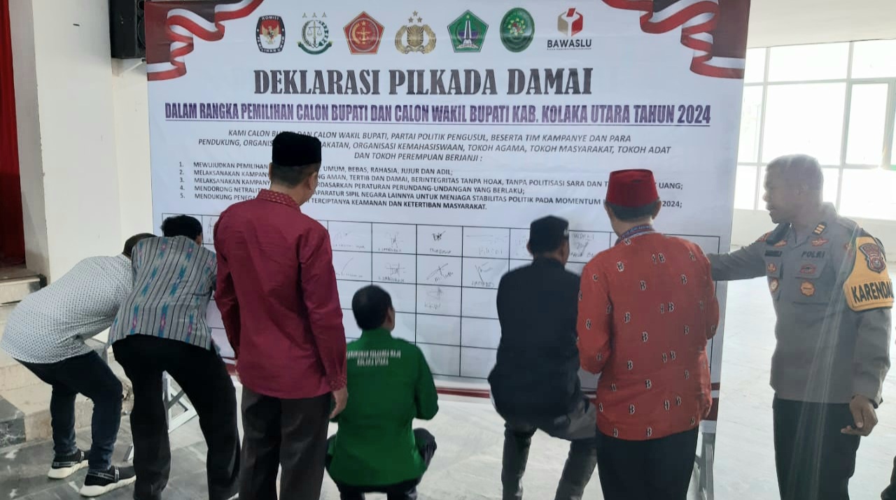 Kabid Humas Polda Sultra Hadiri Deklarasi Pilkada Damai 2024 Kolaka Utara