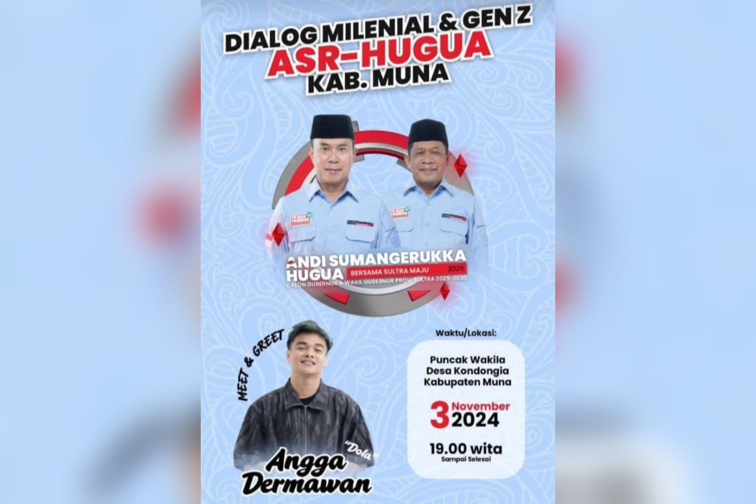 ASR-Hugua Bakal Berdialog dengan Milenial dan Gen Z Muna, Ini Jadwal dan Tempatnya