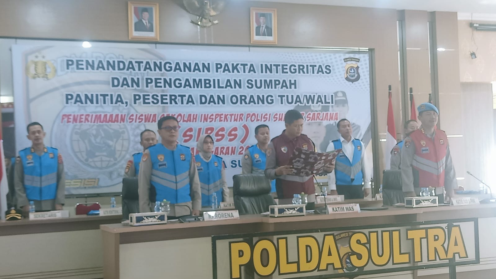 Peserta SIPSS 2025 Polda Sulawesi Tenggara Tandatangani Pakta Integritas