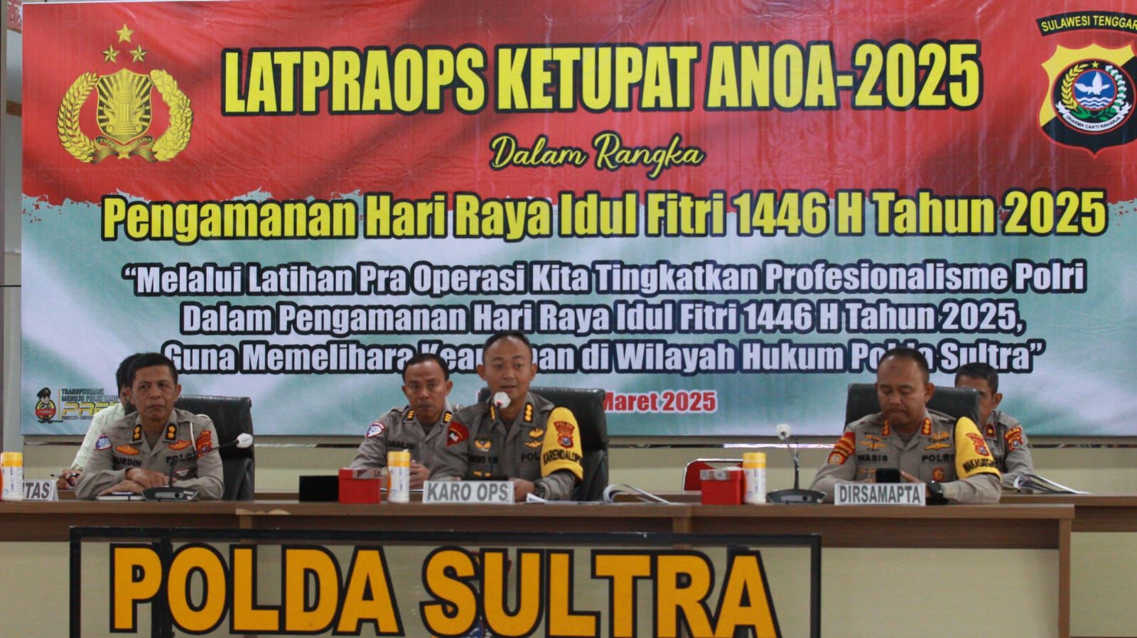 Siap Amankan Idulfitri 1446 H, Polda Sultra Gelar Latpraops Ketupat Anoa 2025