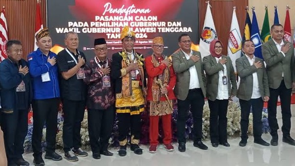 Daftar di KPU, Pasangan LA-IDA Optimis Menang Pilgub Sultra 2024