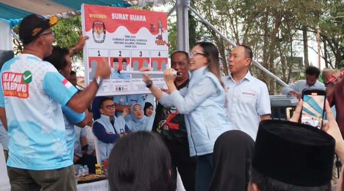 Kampanye di Kendari, ASR-Hugua Minta Coblos Nomor 2 di Pilgub Sultra 2024