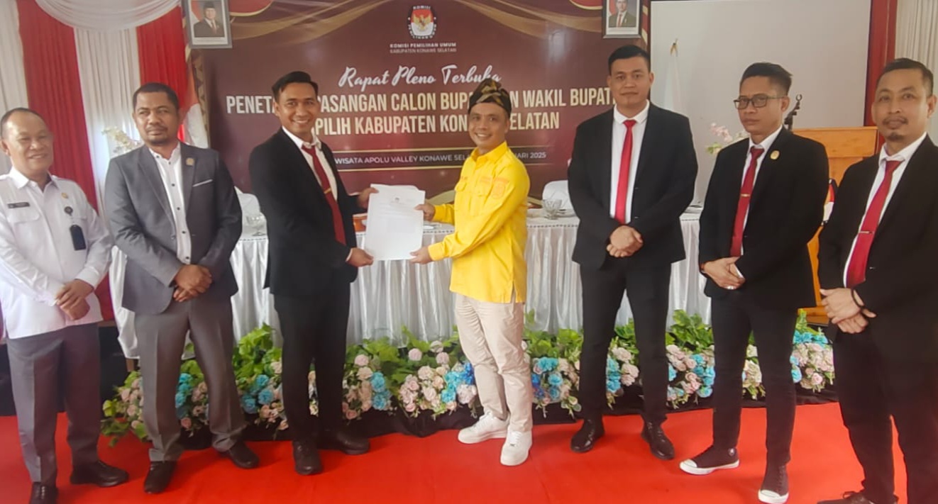 KPU Resmi Tetapkan Irham-Wahyu Sebagai Bupati dan Wakil Bupati Konawe Selatan Terpilih Periode 2025-2030